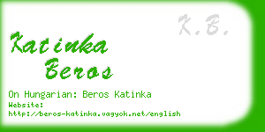 katinka beros business card